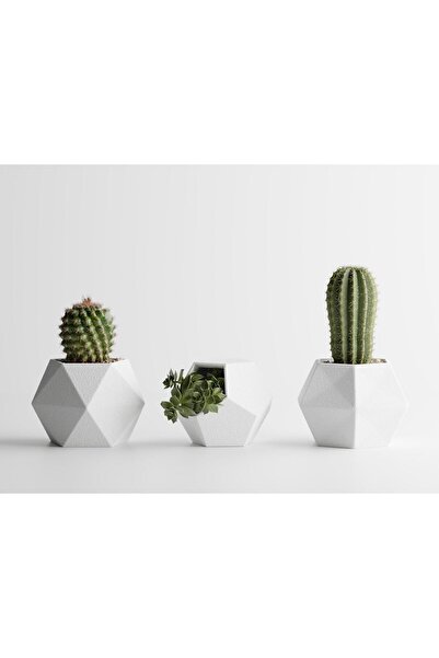 Sani Set of 3 pots, Atina, 104 x 119 x 80 / 110 x 105 x 80 / 99 x 94 x 80 mm,...