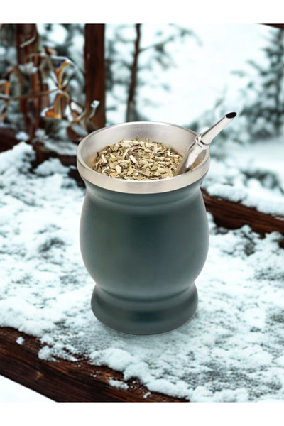 Ybera Mate Çayı Yerba Mate Çayı İçin Yeşil Mate Kupası ve Bombilla Seti (2 ad...