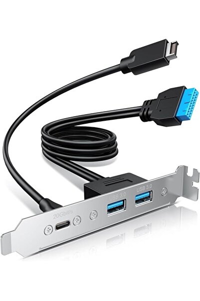 The Bros 20Gbps USB 3.2 Gen 2x2 USB-C Front Panel Extension Cable with PCIe B...
