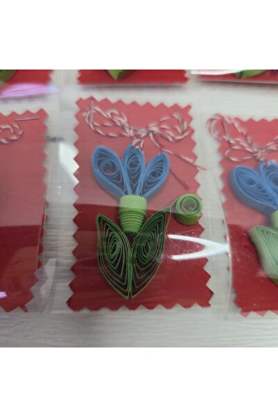 Amma Design Set of 10 Martissoare - Spring Flowers from Quilling,