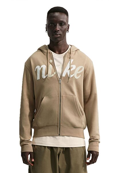 Nike Men's sweatshirt m nk club bb fz hood ctb zippered sweatshirt men's hoodie