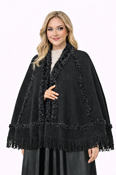 Develioğlu Γυναικείο χειμερινό κομψό πανσό με λεπτομέρειες από γούνα