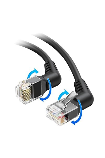 The Bros كابل إيثرنت من الفئة 6 بسرعة 10 جيجابت في الثانية، موصل بزاوية قائمة...
