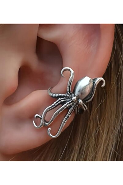 TREND Gümüş renk Modern Ahtapot tasarım Kıkırdak küpesi/ Moda Aksesuar Earcuff