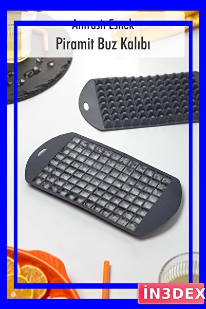 İN3DEX Pyramid Shaped Silicone Ice Mold 13X24X2 cm