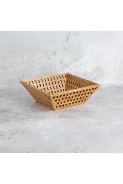 MİEN 25cm Bamboo Perforated Fruit Bowl