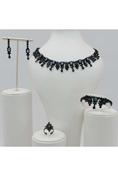 Generic Elegant black zircon set, special edition, diamond precision, 5 piece...