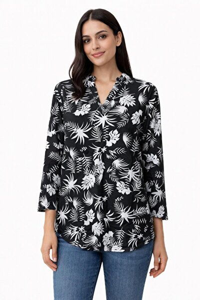 Generic Women’s Printed Woven Top | Lightweight & Breathable Fabric | 3/4 Sle...