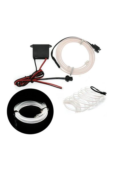 Genel Markalar Fitilli İp Neon Led Torpido Şeridi 2 Metre Beyaz