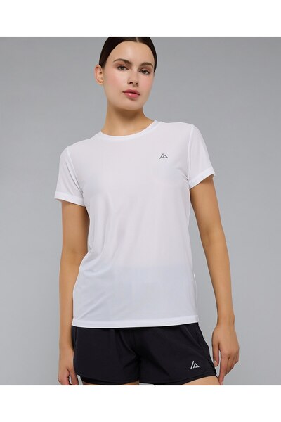 R&B Logo Detail Active T-Shirt With Crew Neck And Short Sleeves