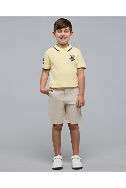 R&B Printed Polo T-Shirt With Short Sleeves