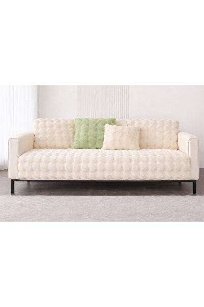 PEREN HOME Husa de canapea din pluș cu păr de iepure 180x220cm anti-alunecare...