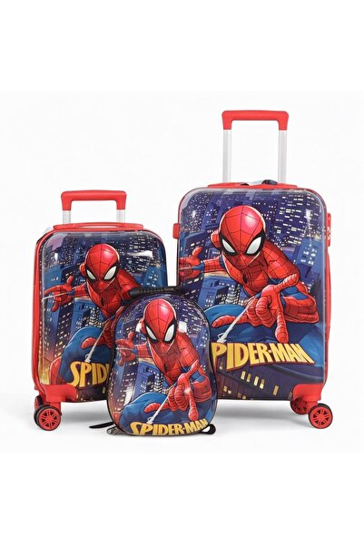 AVIATOR Children's travel bag set decorated with different characters - 3 pieces