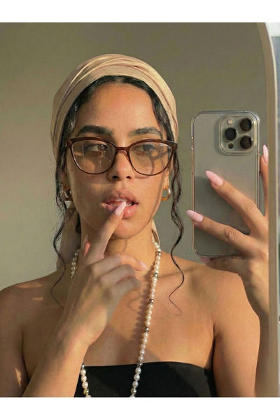 Angel Eyes Cat Eye Brown Blue Light Protection Glasses