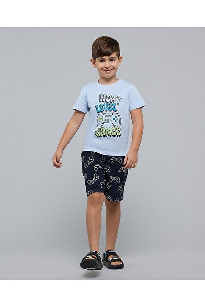 R&B Boy's Multi Printed T-Shirt And Shorts Set