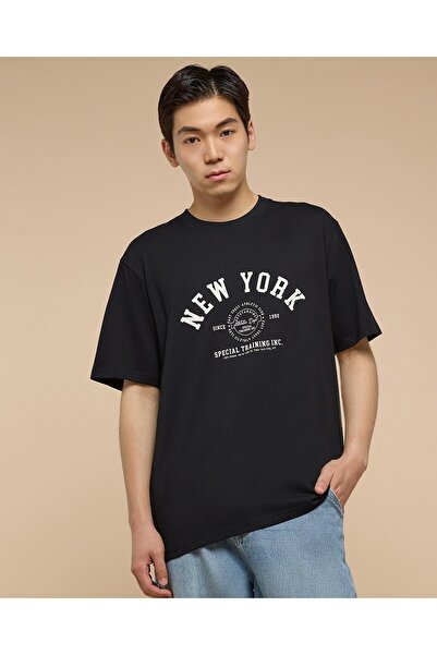 R&B Typography Print Active T-Shirt With Crew Neck And Short Sleeves