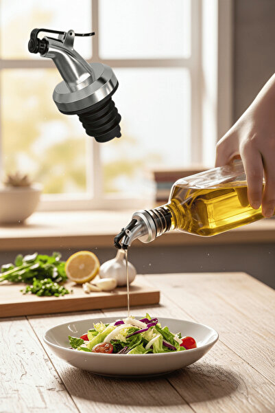 Mithra Life 1 Piece Drip-Free Leak-Proof Covered Oil Pot Serving Apparatus Mi...