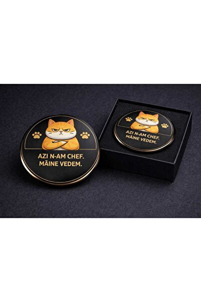 OEM Metal pin badge with funny message: "NO BOSS TODAY. SEE YOU TOMORROW."