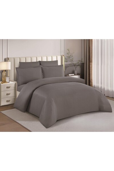 NAJMA Summer double bedspread, reversible, one side striped, one side plain, ...