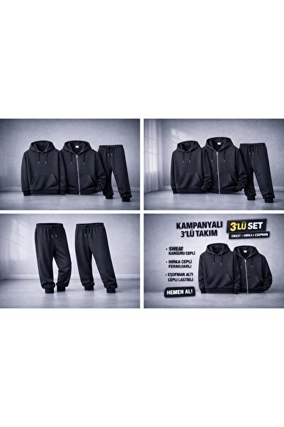 SULVERY Ανδρικό σετ επένδυση fleece τεμαχίων, χειμερινό, με κουκούλα φούτερ, ...