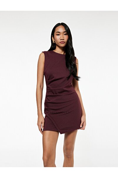 Koton Rochie de damă 6WAK80020UK ROȘU CLARET CU Dungi