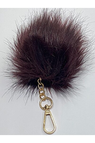 karantuhafiye Γούνινο πομπόν / Κρεμαστό πομπόν / μωβ