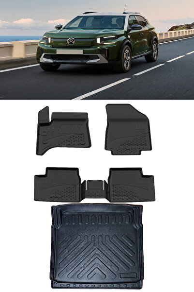 Sahler C3 Aircross Hyrbrit 2025 ve Sonrası 4.5D Paspas 3D Rizline Sabit Zemin...