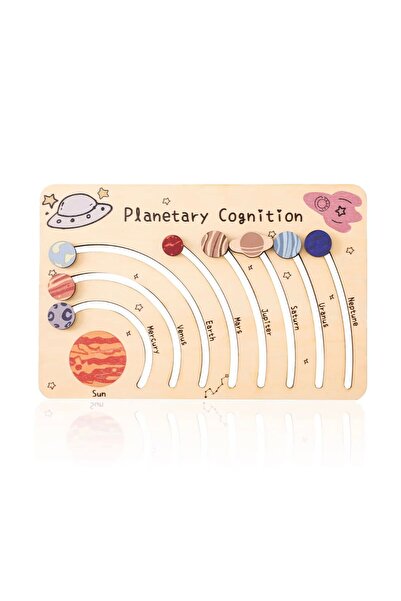 Denn Store Tablă educativă din lemn „Planetary Cognition” – sortare planete, ...