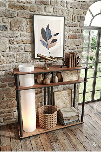 RAVILO Garcia Dresuar Dekoratif Raflı Lambader Meşe, 1. Sınıf MDF ve PVC Başlık