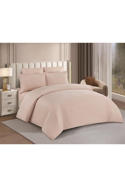 NAJMA Summer double bedspread, reversible, one side striped, one side plain, ...