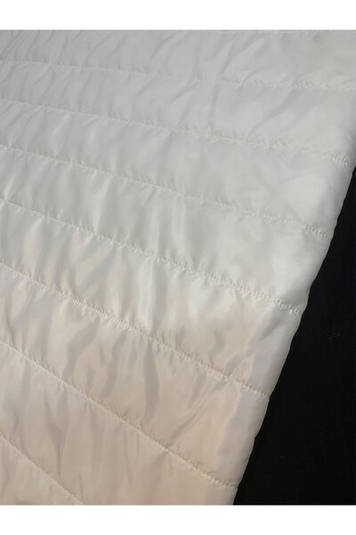 Yiğit Kumaş Ecru Quilted Fabric Coat Rack - Single Sided