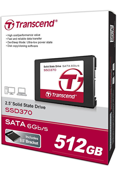 Transcend SSD370 512 GB SATA III 2.5 inch Solid State Drive - Black