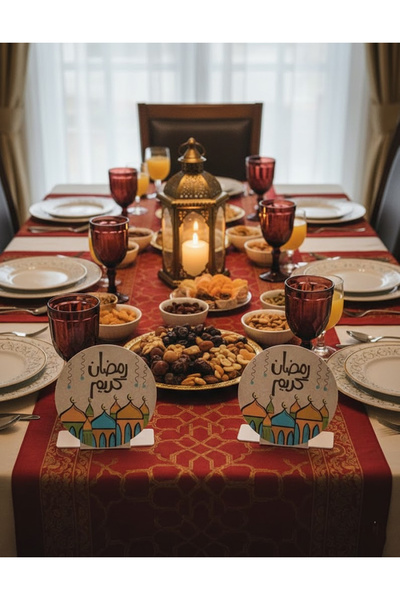 co arma طقم 3 أستاند اكريليك بقاعدة عبارات رمضانية