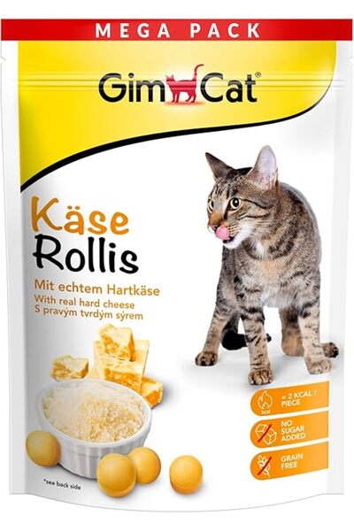 Gimcat Peynir rulosu, tahılsız ve vitamin zengini kedi atıştırmalığı, gerçek ...