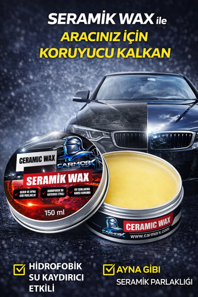 CARMORX Seramik Wax | Derin Parlaklık & Hidrofobik Etki | 150 ml