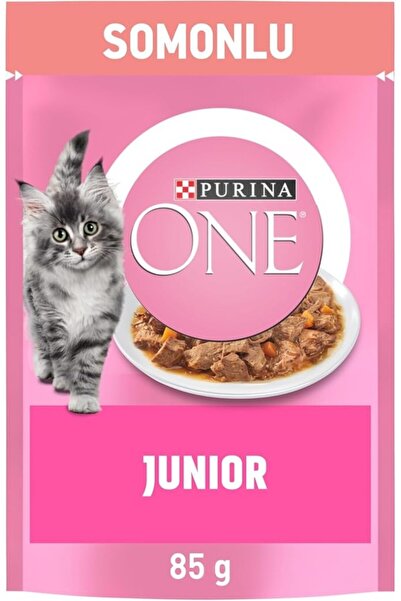 Purina One Somonlu Yavru Kediler için Yaş Kedi Maması 85 Gram, 26 Adet