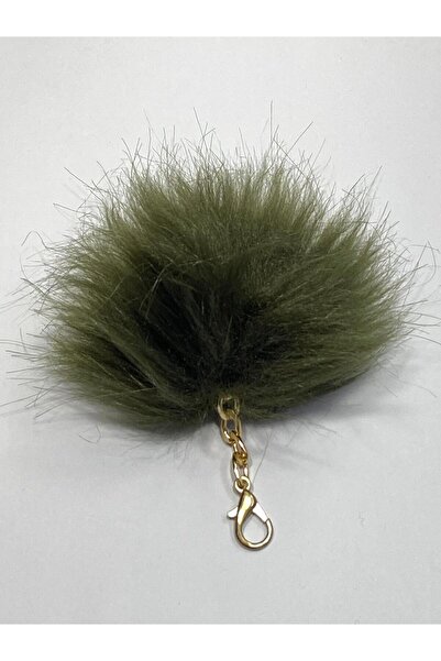 karantuhafiye Γούνινο πομπόν / Κρεμαστό πομπόν / χακί