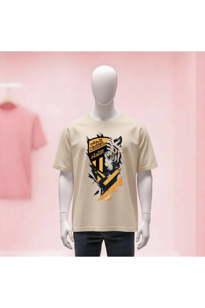 Vordevia Al Ittihad Fc B Printed Crew Neck Wide Fit Unisex Tshirt