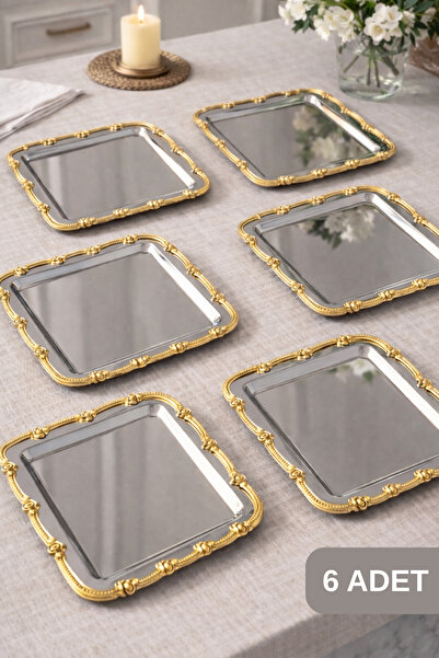 MGEStore 6-Piece Coffee and Tea Presentation Tray Set Decorative Presentation...