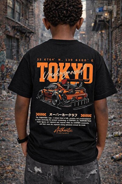 CONSTRAİN Μπλουζάκι για αγόρια με στάμπα Tokyo – Στάμπα στην πλάτη σε στυλ st...