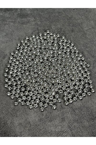 Mos Tespih 10 grame, 10 mm, rotunde, argintii, culoare nichel, mărgele din pl...