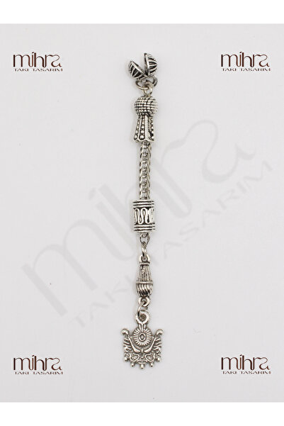 Mihra Takı Tasarım Tekli Tesbih Püskülü – Tugra Model - Doğaltaş, Kehribar ve...