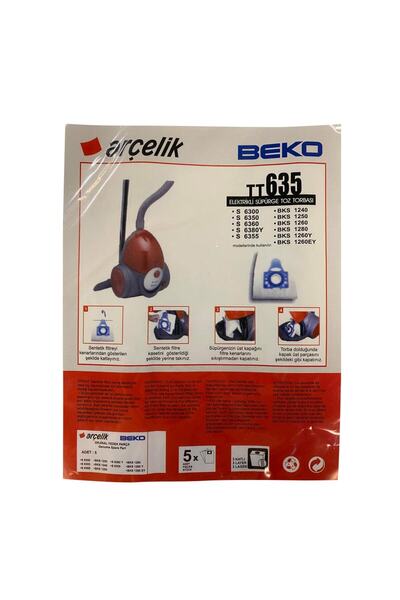 famous S 6255 B,S 6355 Yp Original Vacuum Cleaner Dust Bag (5 Pieces)