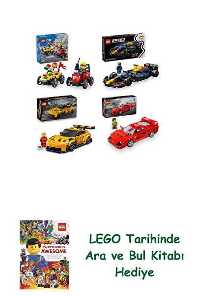 Bloomsbury مجموعة مركبات ليغو 548 (60458 + 77243 + 77239 + 76934) + هدية كتاب...