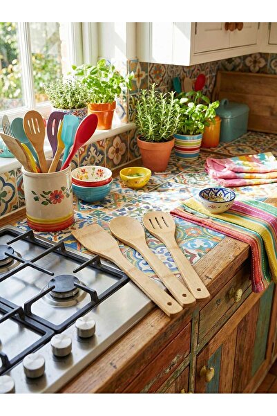 AnoaSales Set of 3 wooden utensils, spoon, fork, spatula