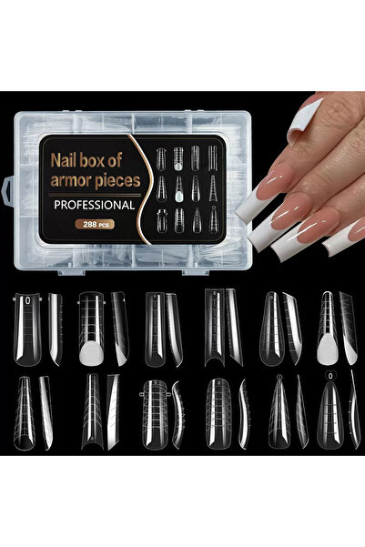 Venalisa 12 farklı model Polygel Tips Üst Form Tekniği Toplam 288 adet Polije...