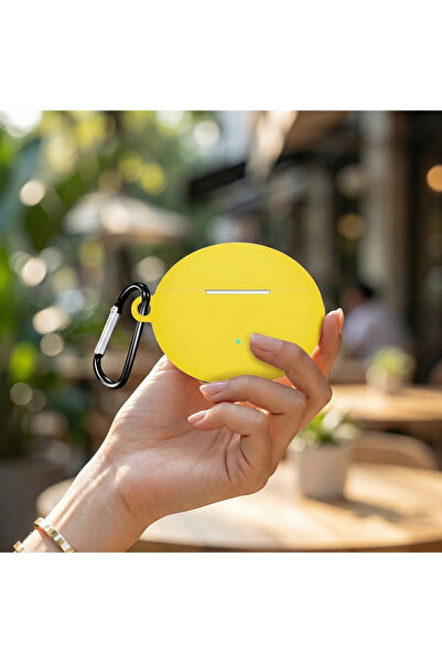 CaseOnn حافظة هواوي فري بادز 5i/هواوي فري بادز 6i من السيليكون الأصفر غير الل...