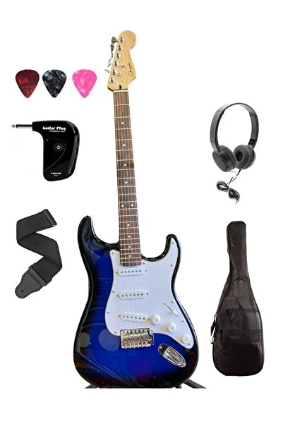 müzikhane elektro gitar kulaklık amfisi ve kulaklık kılıf askı pena