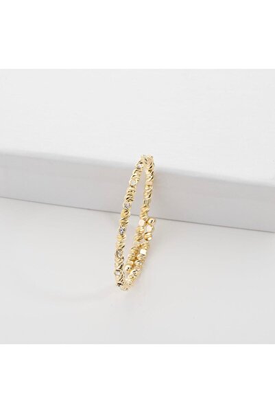 Zuum ZİRKON TAŞLI 14K ÖZEL TASARIM DORİKA ÇELİK KELEPÇE BİLEKLİK