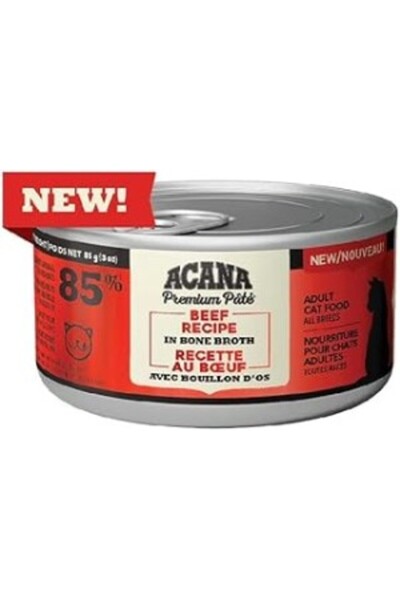 Acana Premium Pate (Ezme) Konserve Yaş Kedi Maması, Sığır Etli, 85 gr